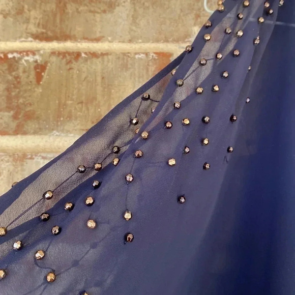 DJ-JAZ Navy Beaded Cape Mother of the Bride Dress - Picture 8 of 8